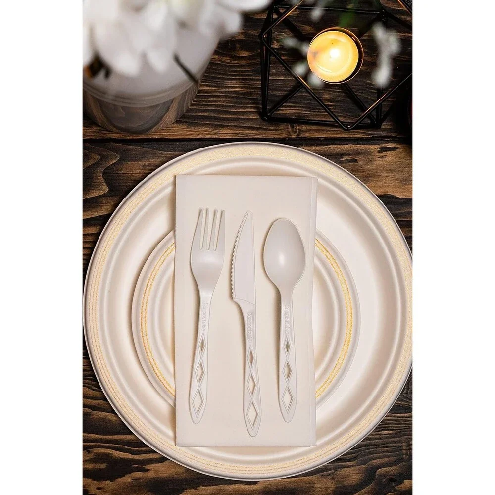 150 PCS Disposable Eco-Friendly Premium Dinnerware for Parties, Events Serves 25